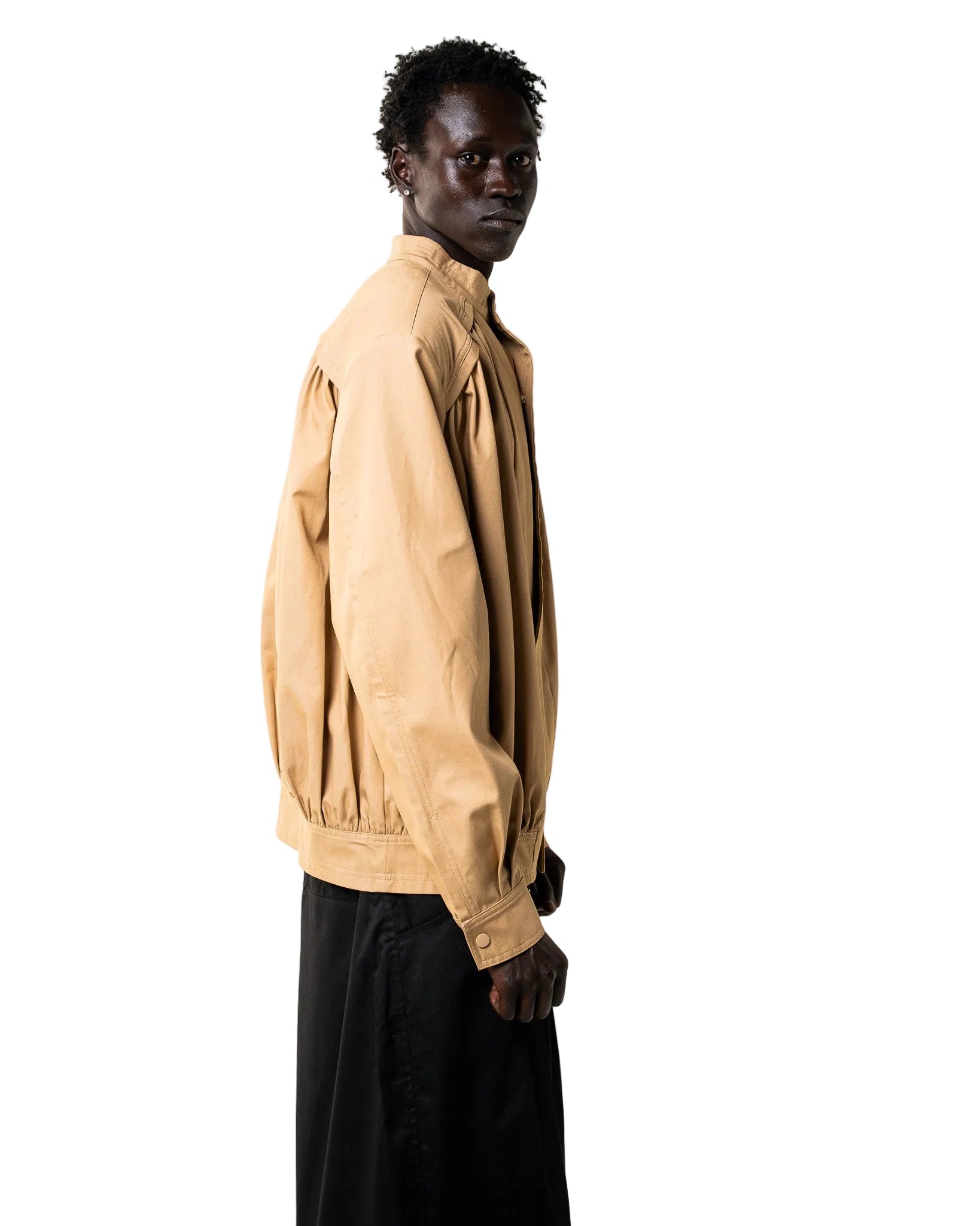 Tan Pleated Jacket