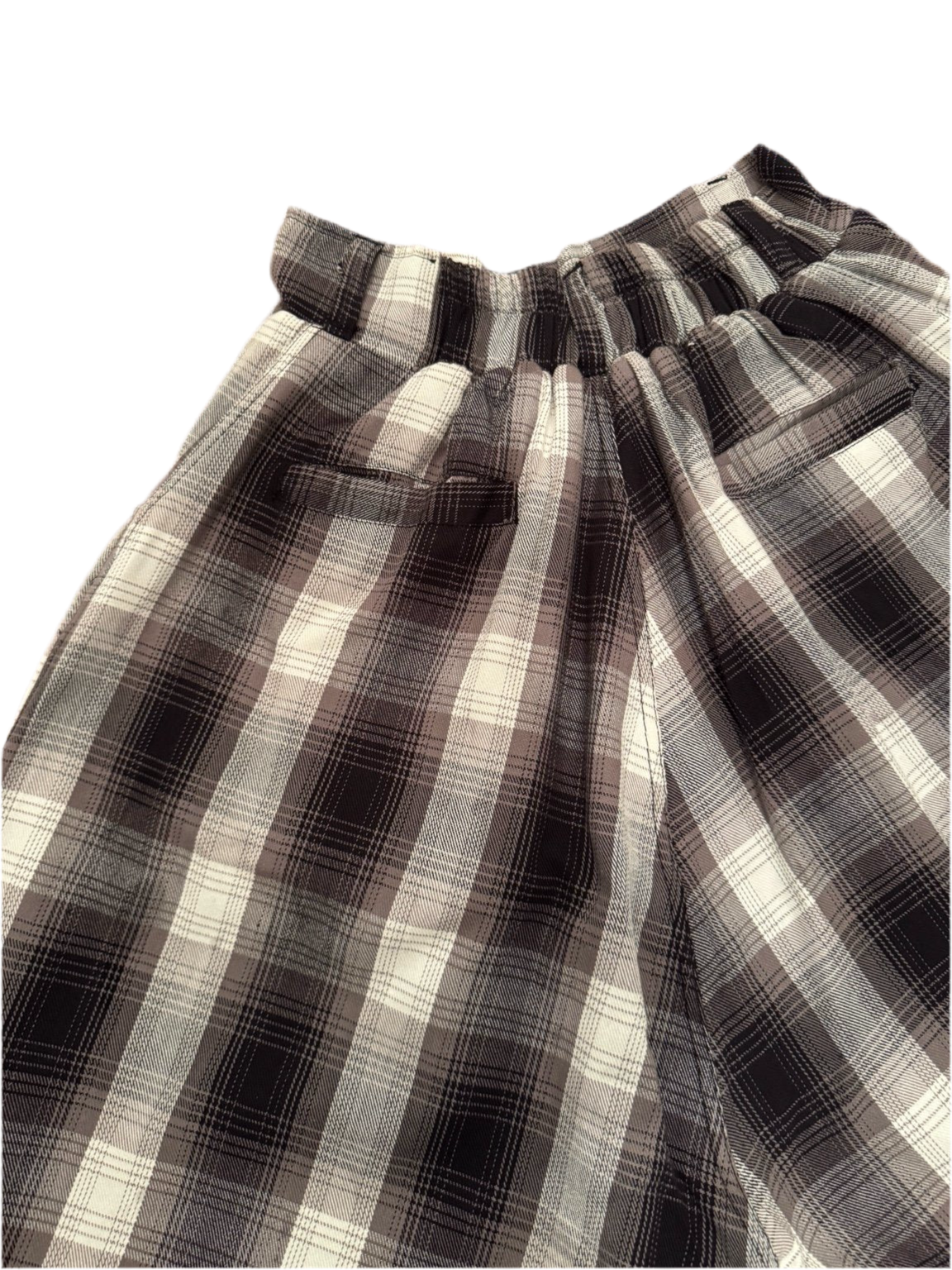 Black Plaid Chicano Shorts