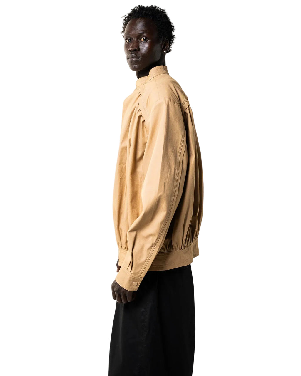 Tan Pleated Jacket